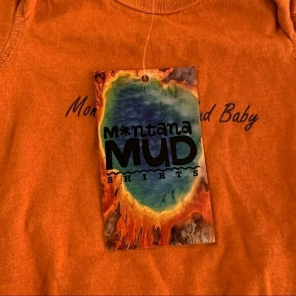 Montana mud shirts mud baby baby gender neutral orange mud pie bodysuit -6M - Picture 6 of 10